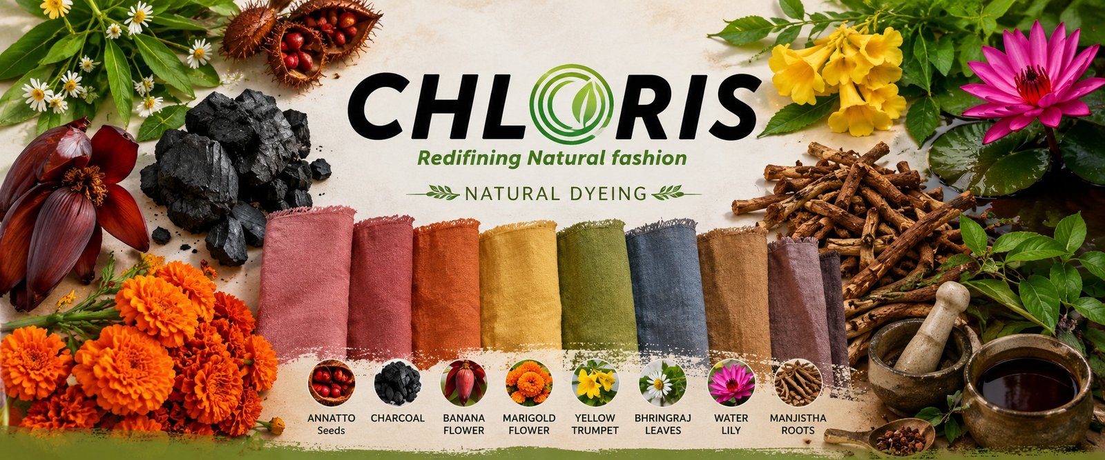 Every colour grew from soil, not a lab.